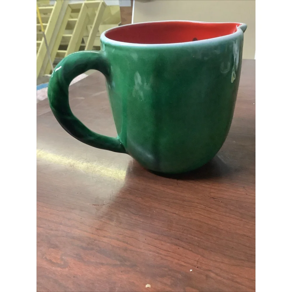 Ita-lica ARS Watermelon Pitcher Italian Pottery , Fruit 5.25x6”